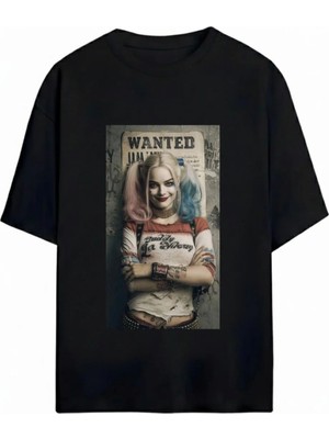  Harley Quinn Baskılı Unisex Oversize T-Shirt