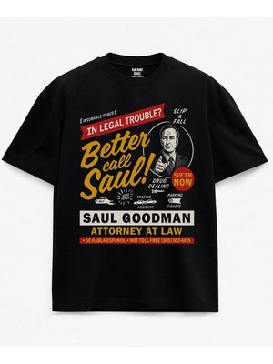  Better Call Saul Goodman Breaking Bad Baskılı Siyah Unisex Tişört