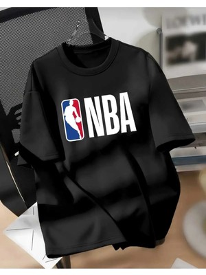  Ceyasmoda Unisex Erkek/kadın Basket Renkli Özel Baskılı Oversize Pamuklu Bisiklet Yaka T-Shirt