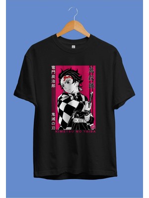  Oversieze Demon Slayer Tanjiro Özel Tasarım Anime Tişört