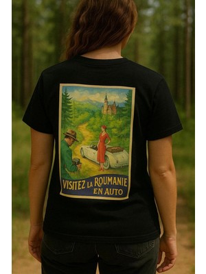  Romanya Vintage Baskılı Unisex T Shirt