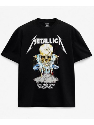  Metallica Baskılı Siyah Unisex Tişört