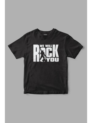  We Will Rock You Queen Baskılı Tişört