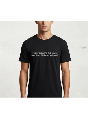  Sevgiliye Özel Esprili Siyah Baskılı T-Shirt