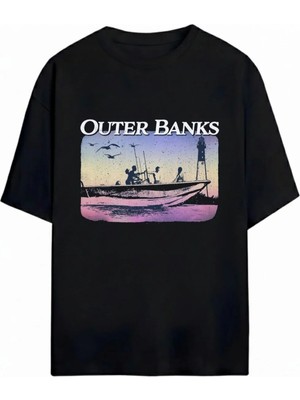  Outer Banks Unisex Oversize %100 Pamuklu T-Shirt