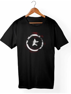  Kaptan Amerika - Marvel Siyah Tişört