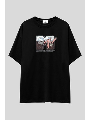  Mtv Oversize T-Shirt | Unisex %100 Pamuk Vintage Logo Tee