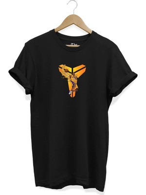  Siyah Unisex Lebron James Karamamba Baskılı Basketbol Tasarım Kısa Kollu T-Shirt