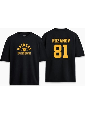 Heated Rivalry Ilya Rozanov 81 Tasarım Yazılı Çift Taraf Baskılı Unisex Tişört