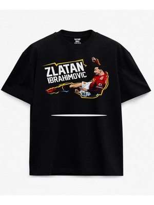 Zlatan Ibrahimovic Baskılı Siyah Unisex Tişört