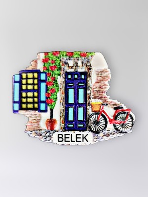 Mundy Belek Polyester Kabartmalı Magnet 7 x 5,5 cm Dekoratif Hediyelik Buzdolabı Süsü (KOD:1501)