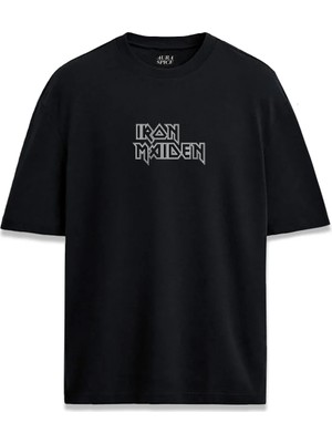  Iron Maiden Metal Grup Yazılı Tasarım Unisex Tişört