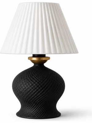 Popüler Sepet Luxury Tasarımlı Abajur – Yatak Odası ve Çocuk Odası Için Dekoratif Aydınlatma 31X45 cm Alt Siyah