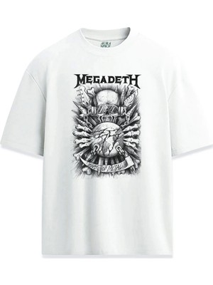  Megadeth Metal Grup Tasarım Baskılı Unisex Relaxed Tişört