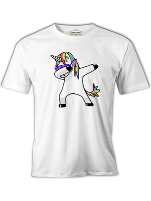  Unicorn - Rainbow Beyaz Erkek Tshirt