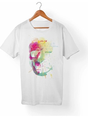  Kuru Kafa-Skull Beyaz T-Shirt