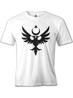  Arma - Çift Başlı Kartal Beyaz Erkek Tshirt