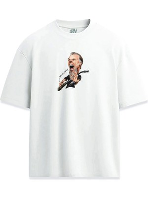  Metallica James Hetfield Tasarım Baskılı Unisex Tişört