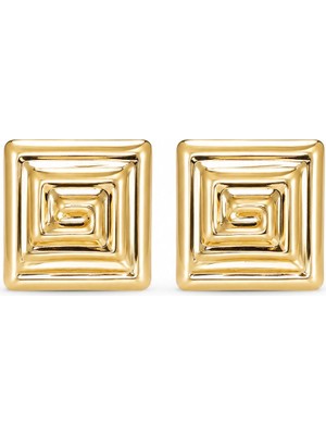 Serelya Pirinç Gold Renk Kare Form Küpe