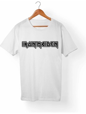  Unisex Iron Maiden Beyaz T-Shirt