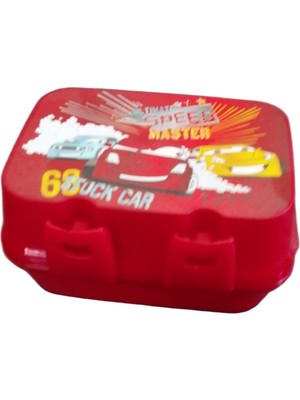 Belirtilmemiş Kırmızı Yarış Arabası Desenli Çocuk Beslenme Kutusu Speed Master Stock Car 69 Lunch Box