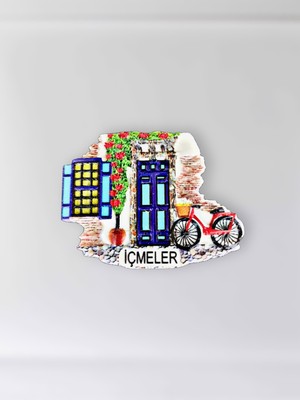 Mundy Içmeler Polyester Kabartmalı Magnet 7 x 5,5 cm Dekoratif Hediyelik Buzdolabı Süsü (KOD:1502)