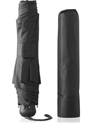 Empressco Siyah 8 Fiber Telli Manuel Şemsiye, Cep ve Çanta Tipi, Unisex