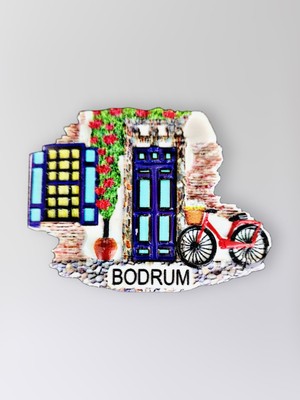 Mundy Bodrum Polyester Kabartmalı Magnet 7 x 5,5 cm Dekoratif Hediyelik Buzdolabı Süsü (KOD:1499)