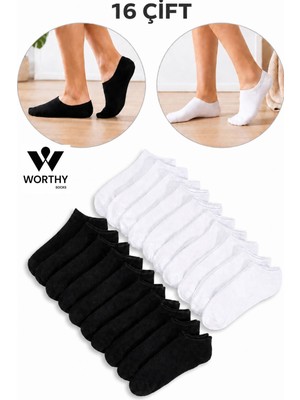 Worthy Socks 16 Çift Kısa Patik Bilek Çorap 16'lı Paket