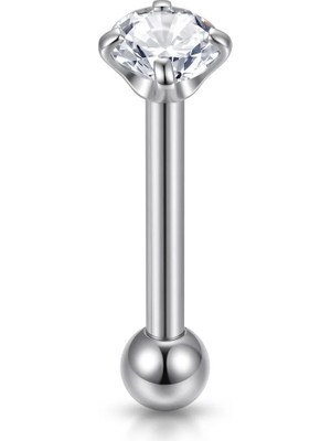 Toplu Zirkon 4mm x 8mm x 1.2mm Çelik Piercing