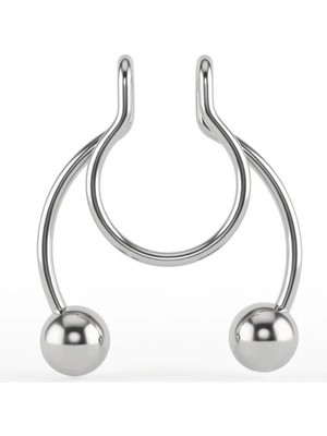 Sıkıştırma Çift Top Çelik Septum Piercing