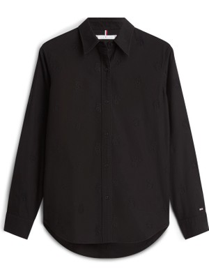 Tommy Hilfiger Oxford Aop Relaxed Shırt