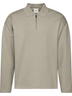 Calvin Klein Ls Crınkle Crepe Spacer Qtr Zıp