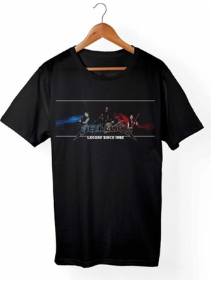  Unisex Siyah Metallica Tişört