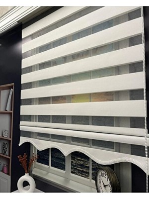 Empressco Beyaz Zebra Bambu Etek, Şık ve Rahat Dikişli Tasarım