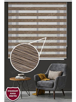 Empressco Açık Kahve Bambu Zebra Stor Güneşlik Perde, Şık ve Dayanıklı Tasarım