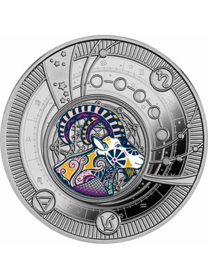 Mennica Polska AgaKulche Oğlak Burcu Gümüş Sikke Coin Kolye