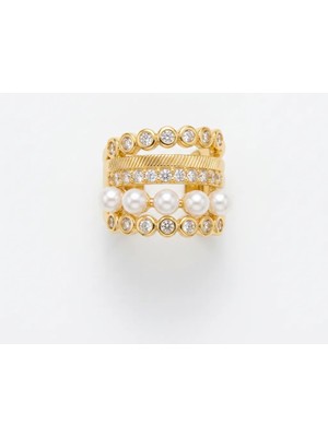 Fashion Inci ve Zirkon Taşlı Çok Sıralı Gold/silver Ear Cuff Kulak Kıkırdak Küpesi (Deliksiz)