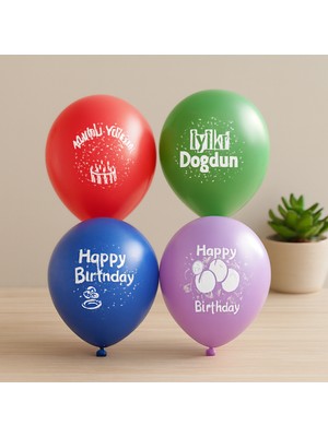 Akıllı Bayi Doğum Günü Balon Iyi Ki Doğdun 12 Inç 100'LÜ Aby