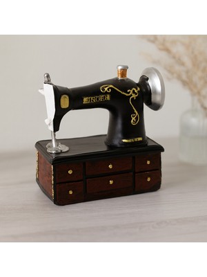 TKÇ Vintage Dikiş Makinesi Biblo - Reçine 20X15X8.5 cm