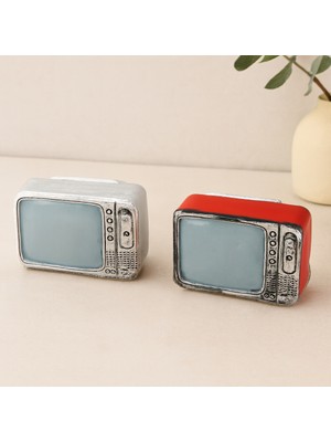 TKÇ Vintage Televizyon Dekoratif Biblo Reçine 9x6 cm