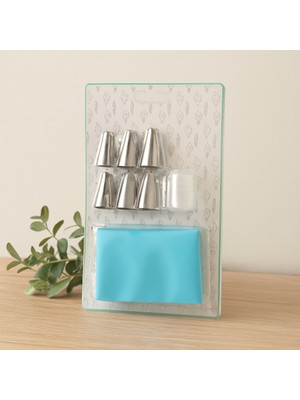 Akıllı Bayi Pasta Süsleme Seti 8 Parça (Krema Torbası + 7 Uç) Aby
