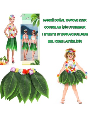 Uravas Store Tropikal Esintili Yapraklı Parti Eteği Çocuk Boy