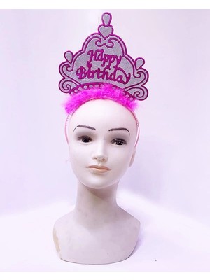 Aydogan's Ayd Happy Birthday Neon Pembe Renk Doğum Günü Tacı 24X15 cm