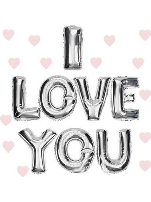 Aydogan's Ayd I Love You Folyo Balon Gümüş Renk 35 cm