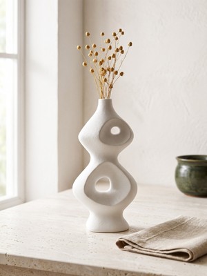 Elana Design Balance Dekoratif Vazo | Modern Organik Tasarım Vazo | Salon ve Masa Üstü Dekoru