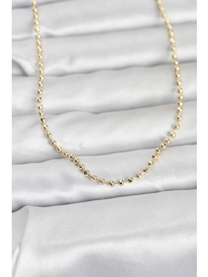 Uravas Store cm 14K Gold Renk Top Zincirli Model 60 cm Kadın Kolye TJ-BKO10958