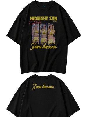 Fuddy Moda Unisex Oversize Zara Larsson Midnight Sun Tour Ense Baskılı Fan Art Tişört