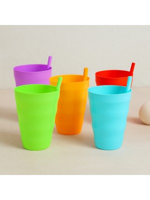 Sepetopia 3'lü Pipetli Plastik Bardak 60'lı Paket