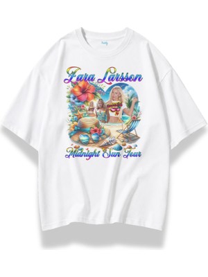 Fuddy Moda Unisex Oversize Zara Larsson Midnight Sun Tour Baskılı Fan Art Tişört